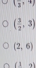 (frac 3,4)
( 3/2 ,3)
(2,6)
(1,2)