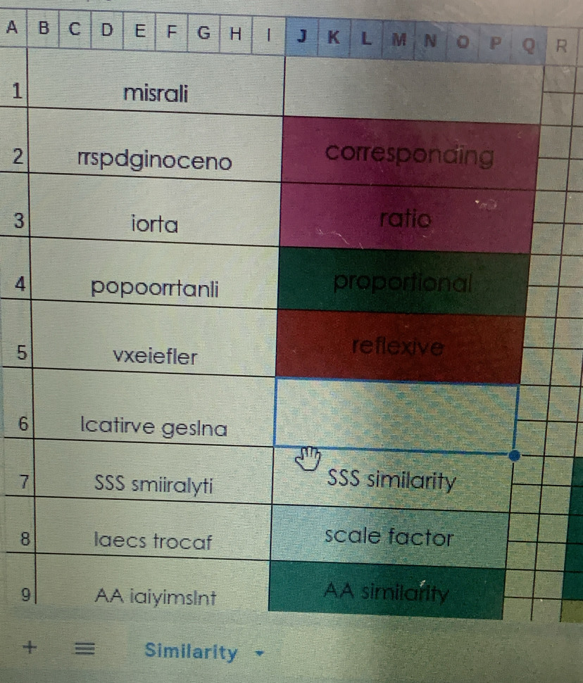 A B C D E F G H 1R
1
2
3
4
5
6
7
8
9
+ Similarity