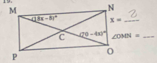 x= _
∠ OMN= _