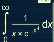 ∈tlimits _1^((∈fty)frac 1)x* e^(-x^2)dx