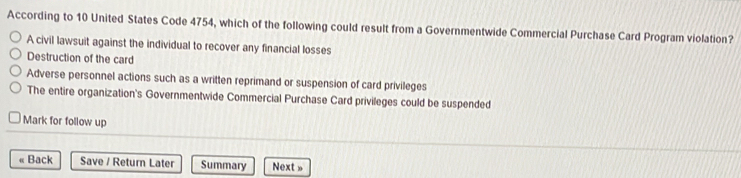 Solved: According to 10 United States Code 4754, which of the following ...