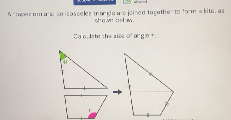 Solved: allowed A trapezium and an isosceles triangle are joined ...