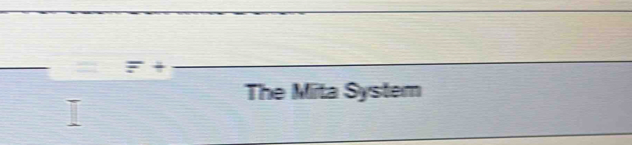 The Mita System