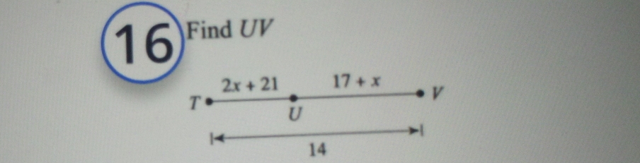 16)Find U