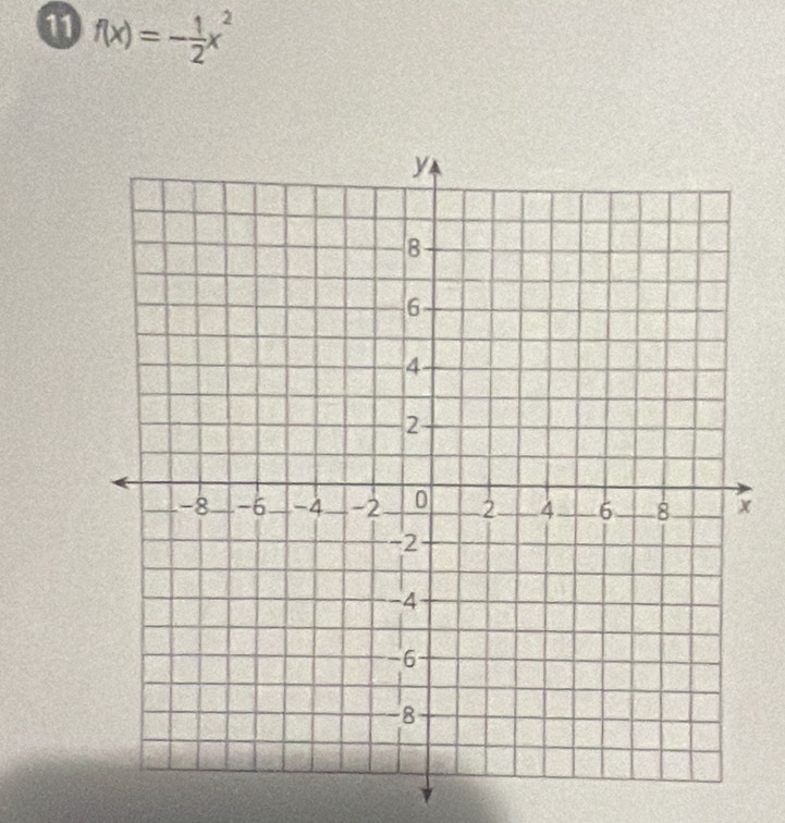 11 f(x)=- 1/2 x^2