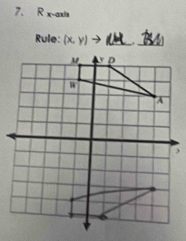 x-ax|s
Rule: (x,y)to _._ 
)