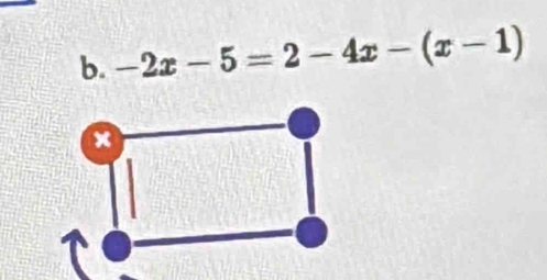 -2x-5=2-4x-(x-1)