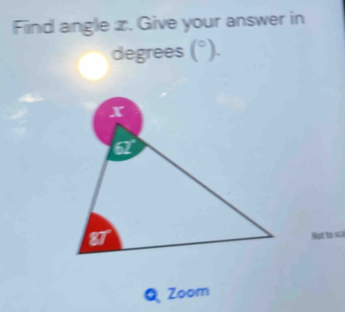 Find angle z. Give your answer in 
degrees (°). 
Q Zoom