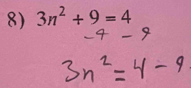 3n^2+9=4