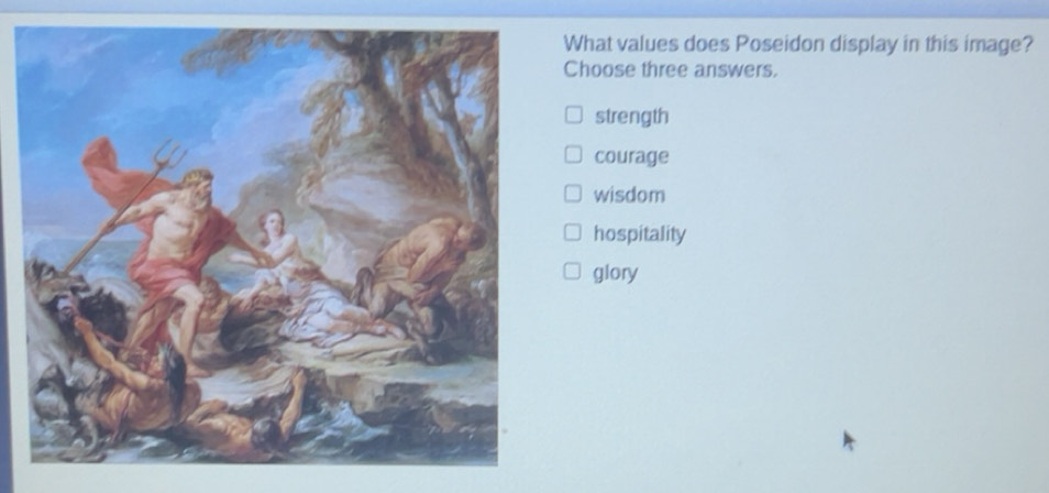 Solved: What values does Poseidon display in this image? Choose three ...