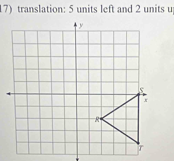 translation: 5 units left and 2 units up