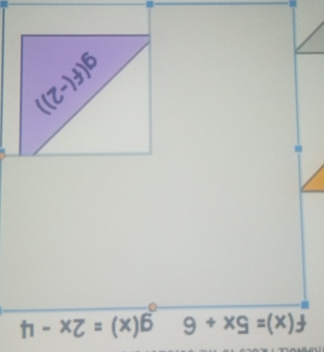 f(x)=5x+6 g(x)=2x-4