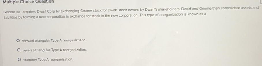 Solved: Question Gnome Inc. acquires Dwarf Corp by exchanging Gnome ...