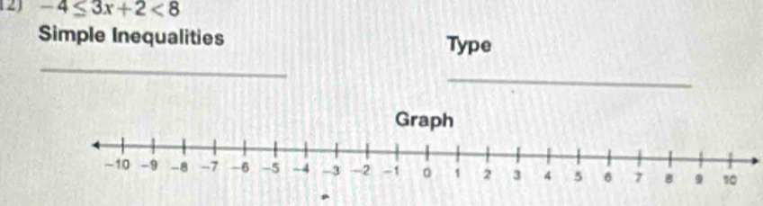-4≤ 3x+2<8</tex>
Simple Inequalities Type
_
_