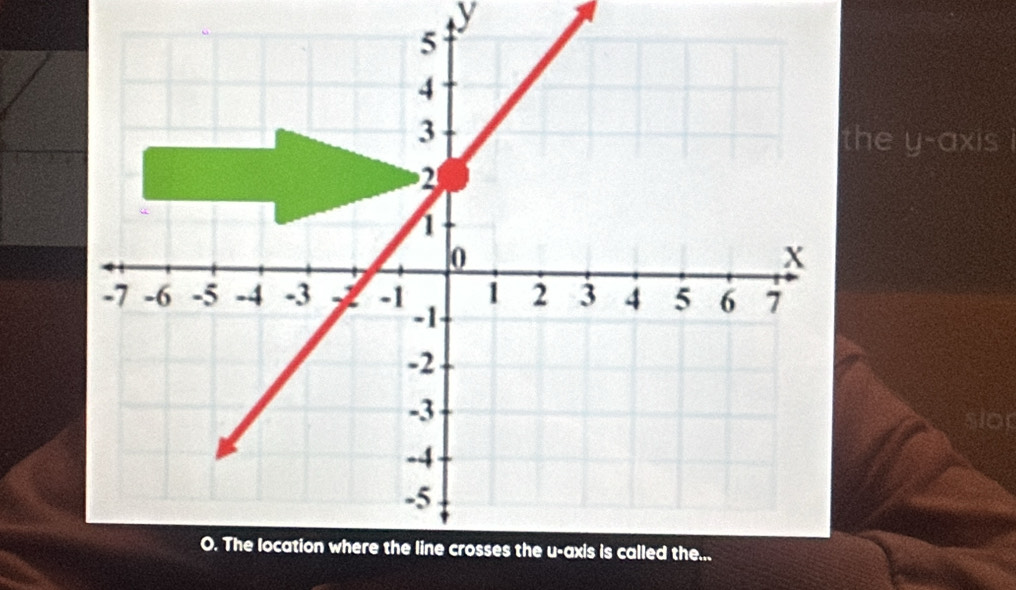 y
the y-axis i 
slor