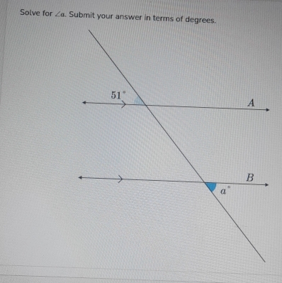 Solve for ∠ a