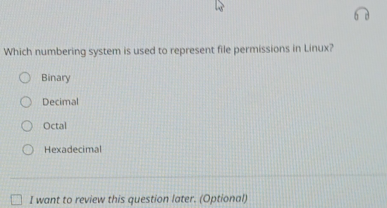 Solved: Which numbering system is used to represent file permissions in ...