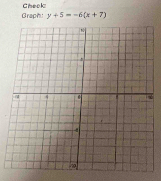 Check: 
Graph: y+5=-6(x+7)
ǎ