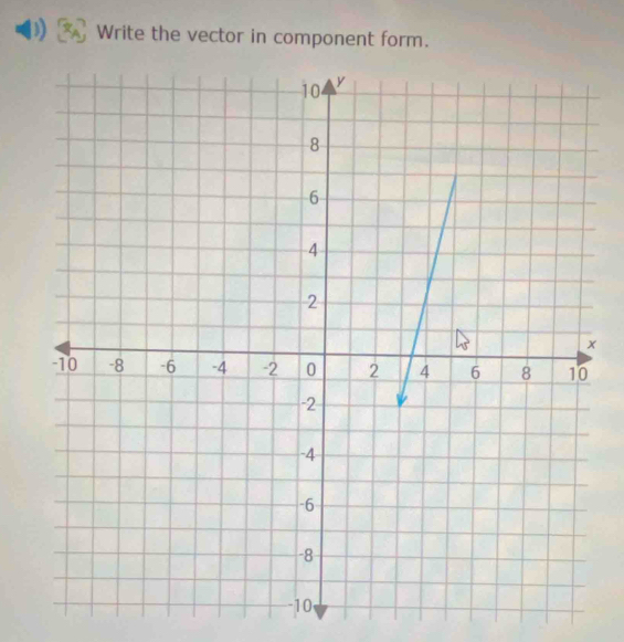 Write the vector in component form. 
*