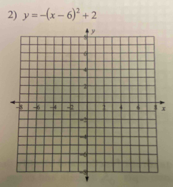 y=-(x-6)^2+2