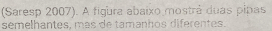 (Saresp 2007). A figura abaixo mostrá duas pipas 
semelhantes, más de tamanhos diferentes.