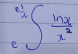 e^(efrac 1)2∈t  ln x/x^2 