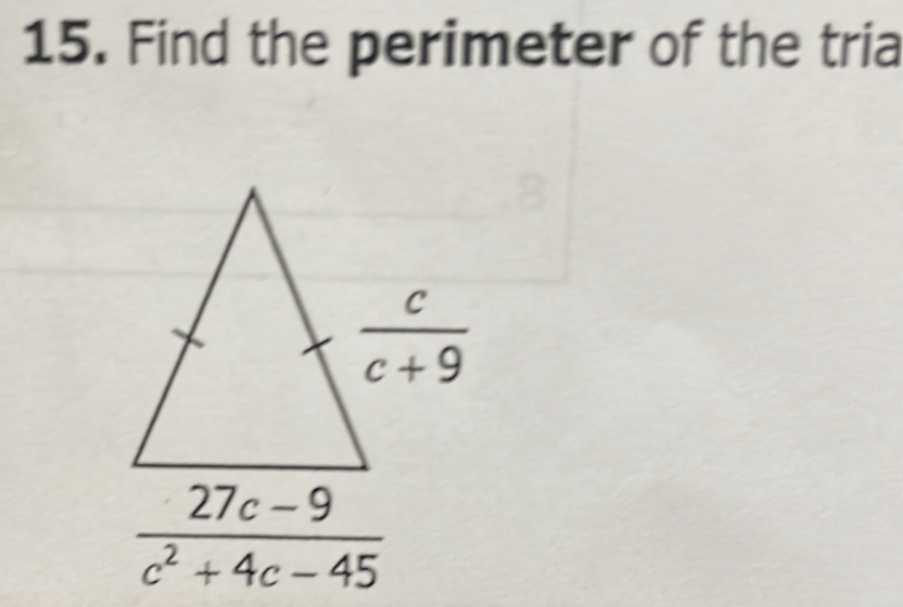 Find the perimeter of the tria