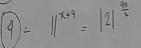 11^(x+9)=121^(frac 9x)7