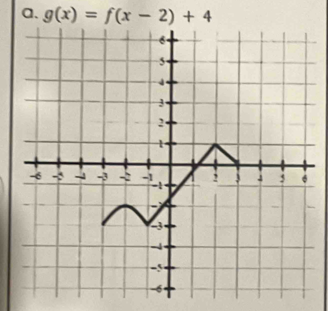 a、 g(x)=f(x-2)+4