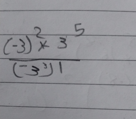 frac (-3)^2* 3^5(-3^3)1