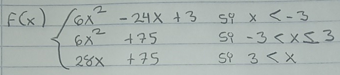 f(x)beginarrayl 6x^2-24x+359x