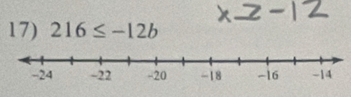 216≤ -12b