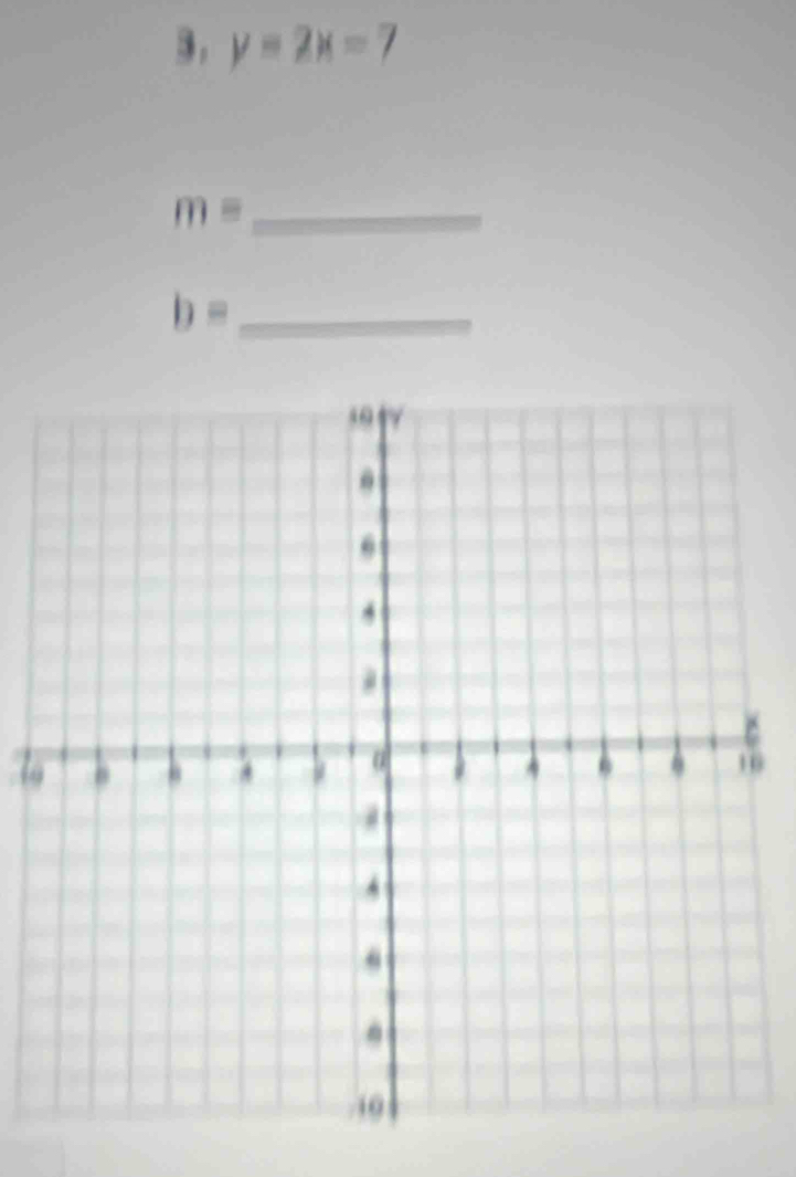 3 . y=2x-7
m= _
b= _ 
0