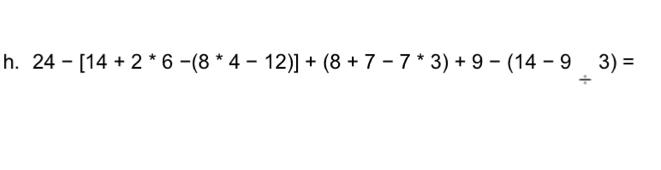 24-[14+2^*6-(8^*4-12)]+(8+7-7^*3)+9-(14-93)=