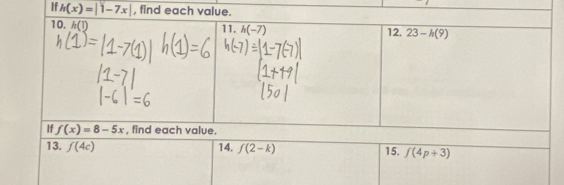 If h(x)=|1-7x|, fi