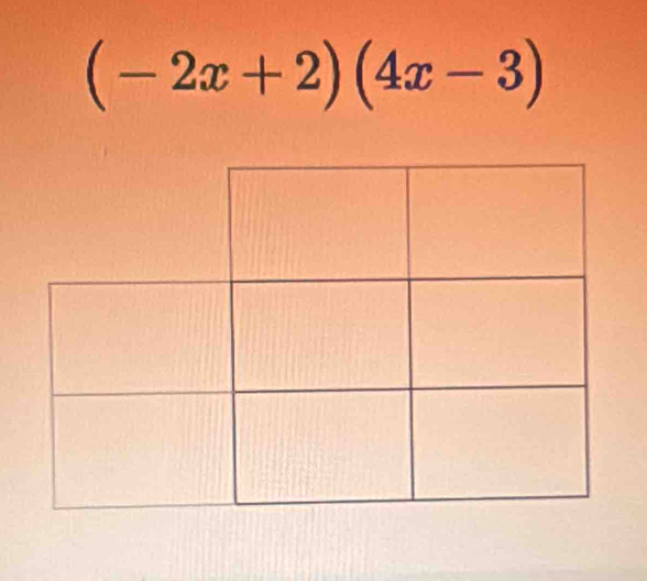 (-2x+2)(4x-3)