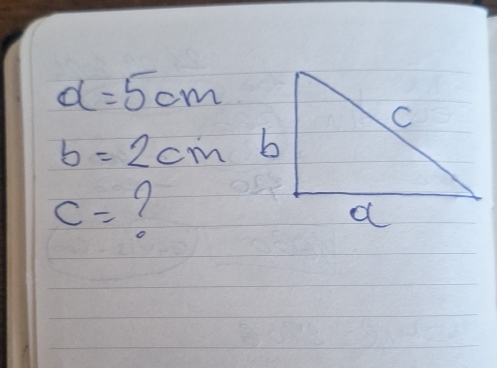 d=5cm
b=2cm
c= 7