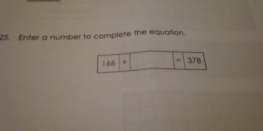 Enter a number to complete the equation.