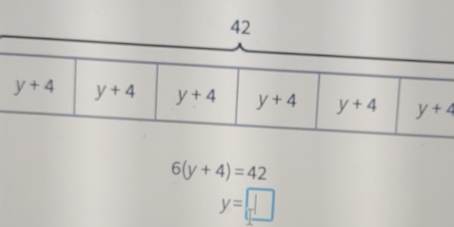 6(y+4)=42
y=□