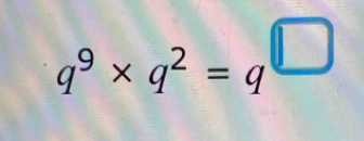 q^9* q^2=q^(□)