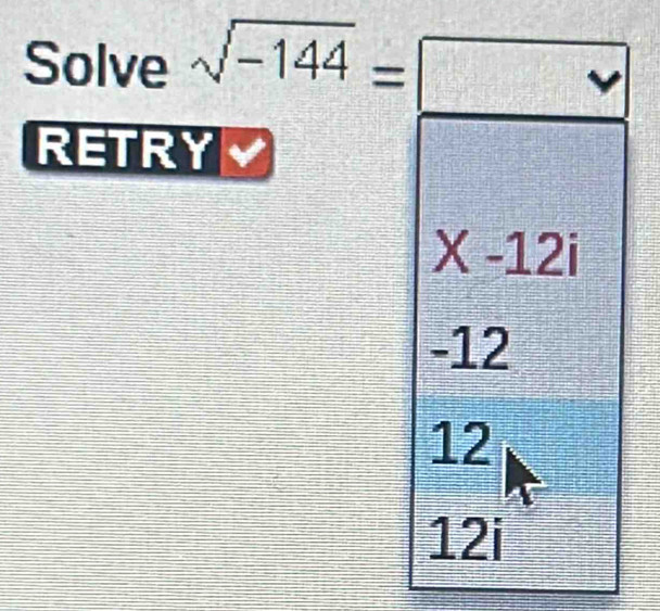 Solve 
RETRY