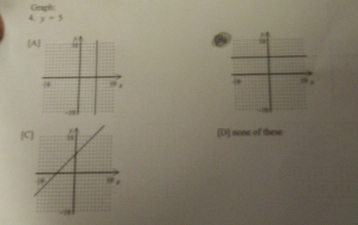 Graph:
4. y=5
[
[C[D] none of these