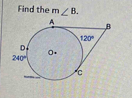 Find the m∠ B.