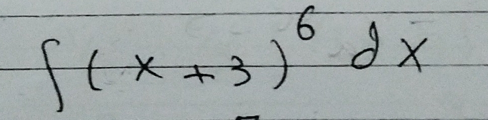 ∈t (x+3)^6dx