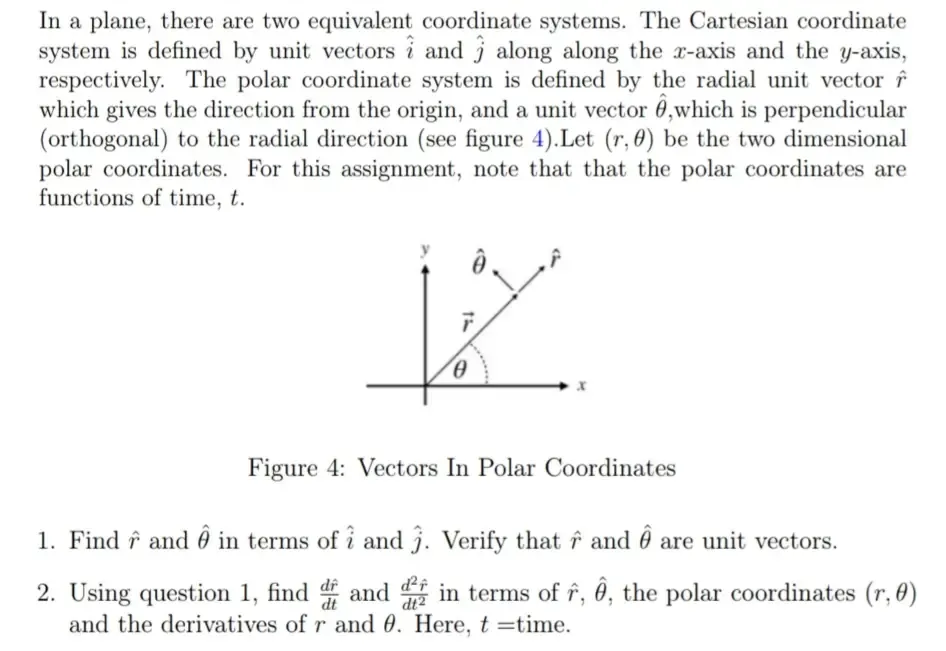Solved: In a plane, there are two equivalent coordinate systems. The ...