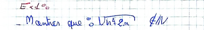 E、1O 
Mcwher que o sqrt(h^2+2n) din