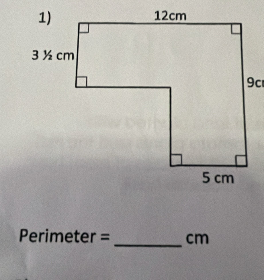 Perime er =
_ cm