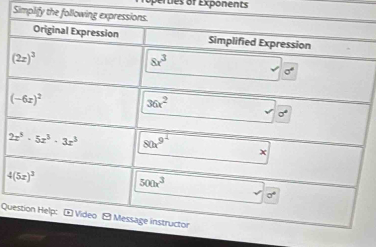 operties of Exponents
Simplify th
Qu