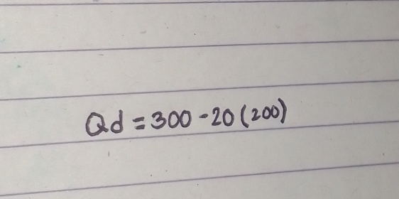 Qd=300-20(200)