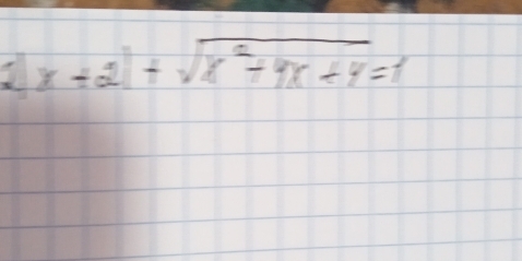 x+2)+sqrt(x^2+4x+4)=1